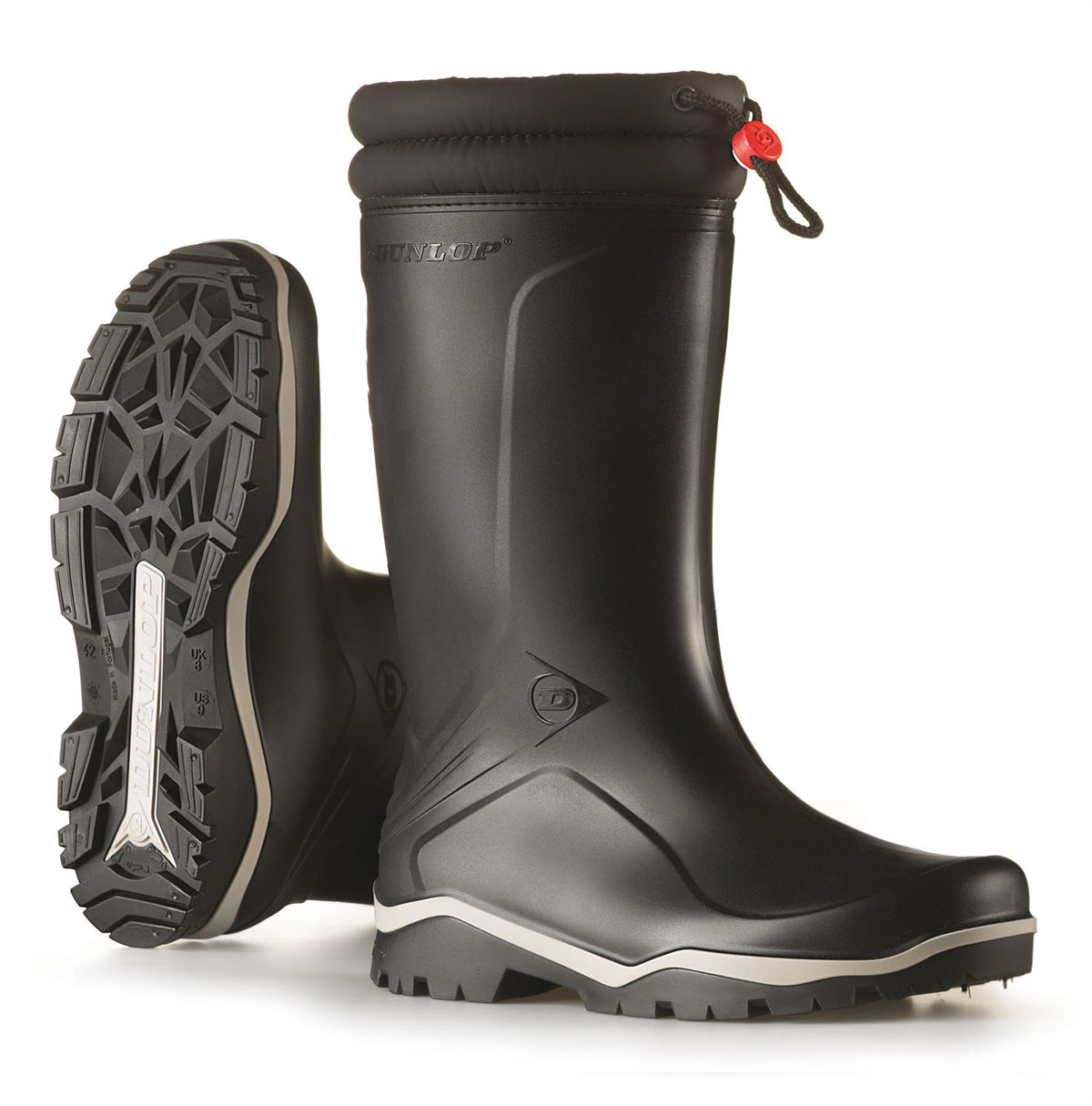 Dunlop Blizzard Fleece Lined Padded Collar Wellington Boots