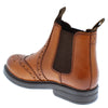 Frank James Wrexham Kids Leather Pull On Brogue Chelsea Boots